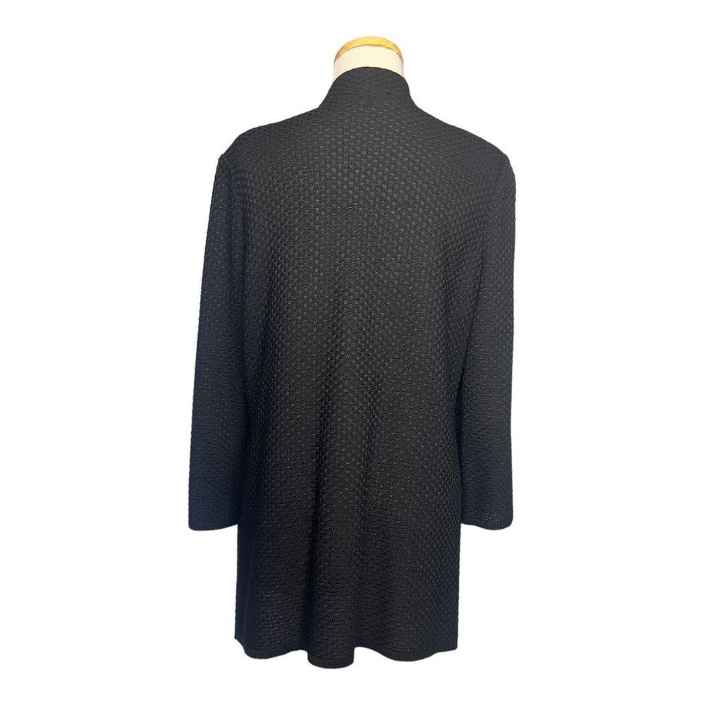 SALE ‼️ Misook Mixed Texture Panel Knit Jacket Black Womens NWOT RTL $388 - Picture 8 of 14
